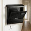 Boîte aux lettres murale avec serrure à combinaison et porte-journaux, boîte aux lettres imperméable à grande capacité pour l'extérieur, boîte aux lettres sécurisée avec fenêtre transparente et compartiment à journaux