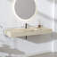 Lavabo de salle de bain à fixation murale 47 po avec trou pour robinet en café au lait 47 po