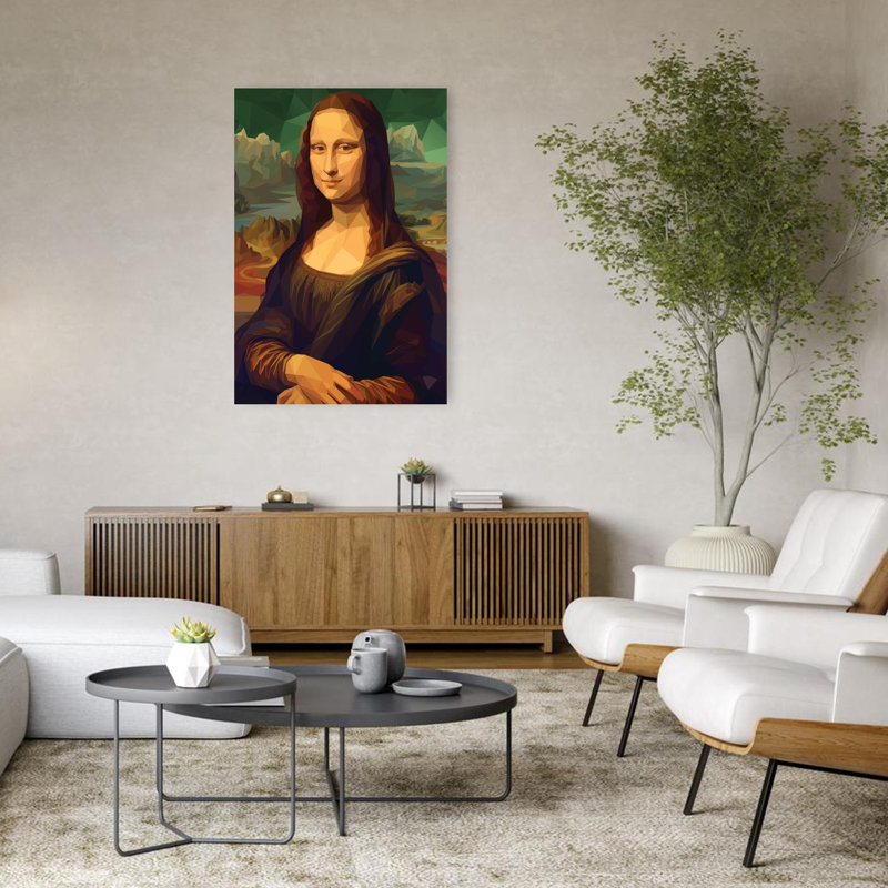 «Iconic Geometric Portrait Abstract Classic Geometric Landscape Portrait», reproduction d'art murale, 48" H x 32" W