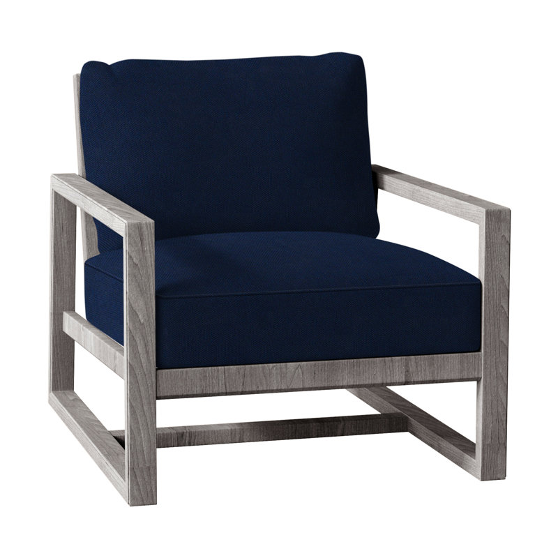 Teck Avondale - Huître, Welt + bourre standard, Velours indigo, Teck huître