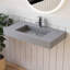 Lavabo de salle de bain mural 35 "avec trou pour robinet-119329481