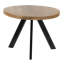 Petite table basse / d'appoint Harvest - table ronde en bois de manguier de 18 po de hauteur, design Mid-Century moderne fabriqué à la main pour le salon ou le bureau, finition naturelle