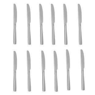 Ensemble de 12 couteaux de table en acier inoxydable 12 pièces, va au lave-vaisselle