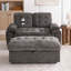 Canapé double inclinable avec charge USB et repose-pieds avec rangement-232942310