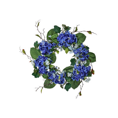 24" Garden Hydrangea Wreath
