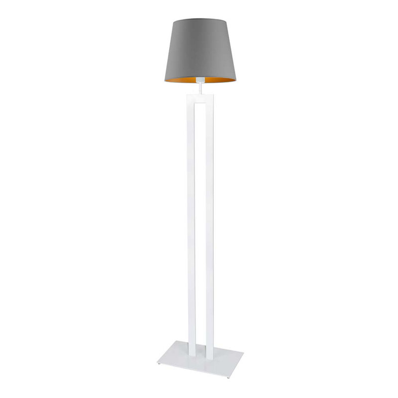 Saleh 172cm Traditional Floor Lamp, White, Light Grey