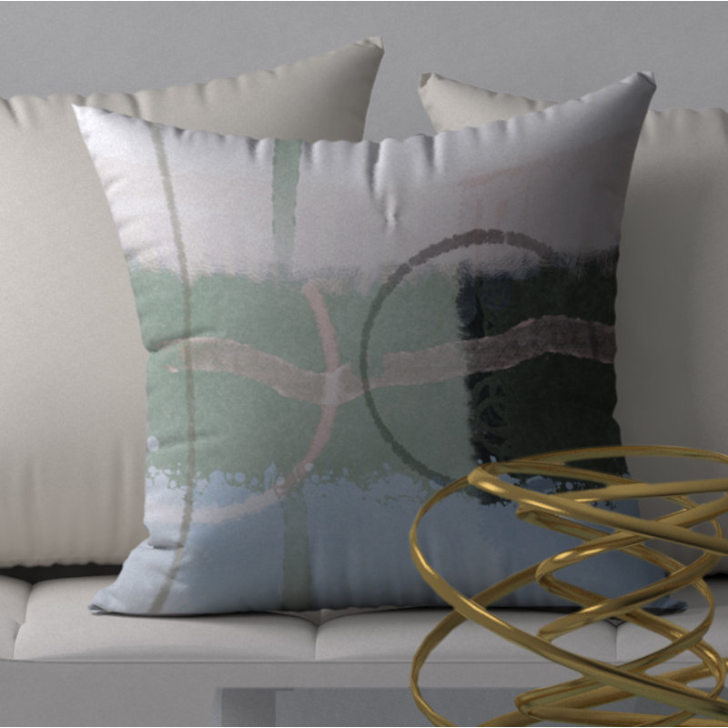Abstract Throw Pillow, 24" H x 24" W