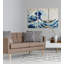 «The Great Wave» par Katsushika Hokusai, reproduction d'art graphique sur toile 3 pièces-948940112