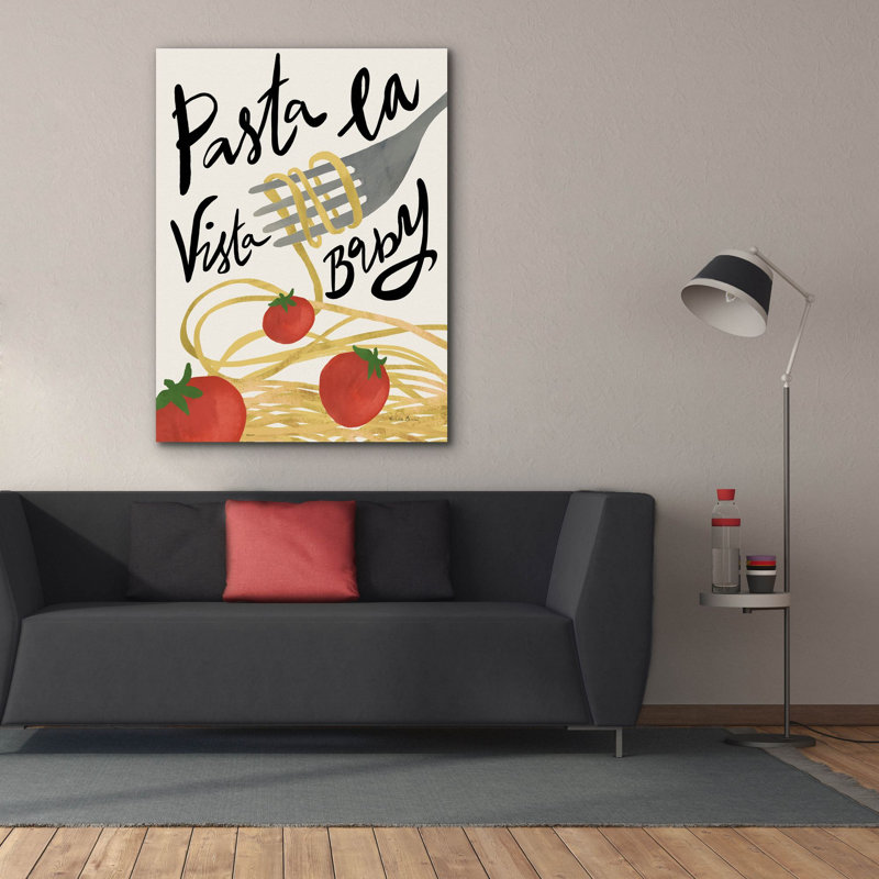 Toile épique Graffiti «Pasta Italiana 2» par Farida Zaman, 40 po x 54 po, H 54 po x l 40 po