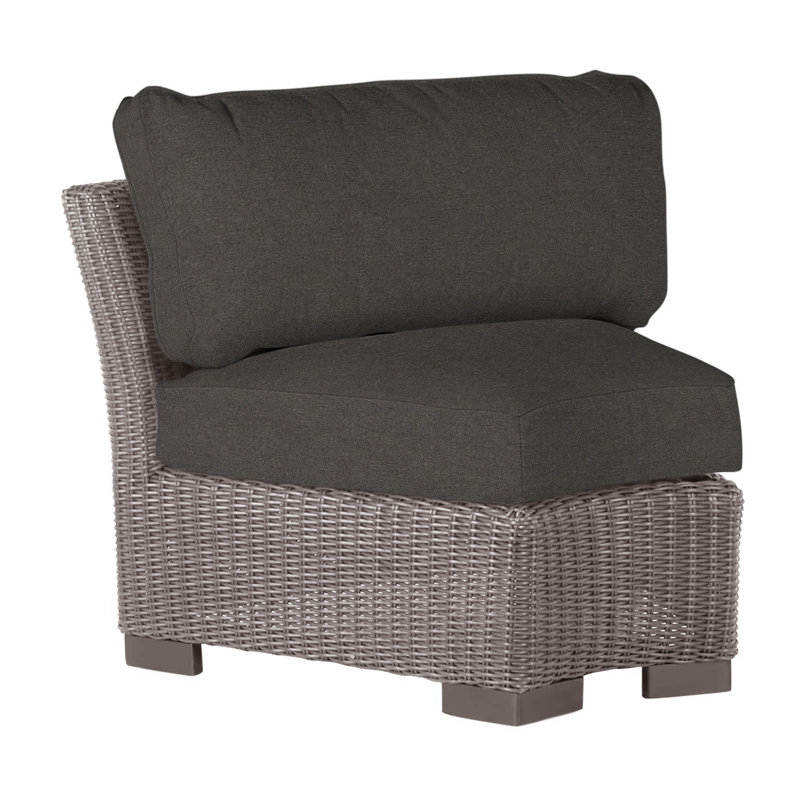 Club Woven Patio Chair with Cushions, No Welt, Indigo Velvet, Oyster