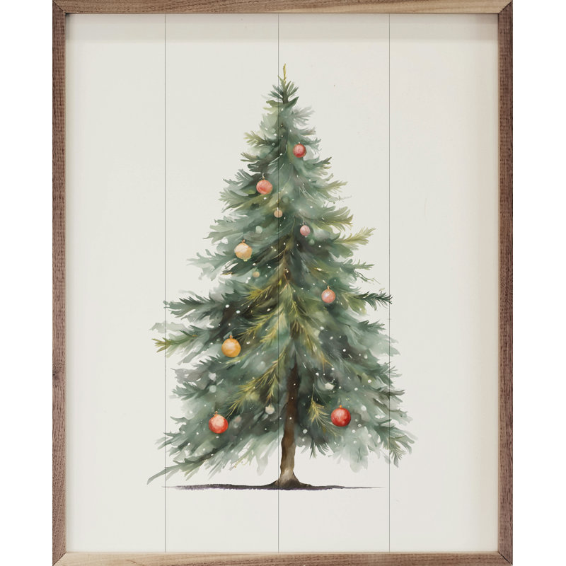Arbre de Noël simple blanc, H 10 po x l 8 po x P 1 po