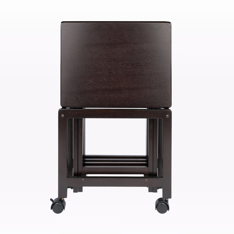 Asha 5-Pieces Coffee Table Set in Coffee Finished Wood, 25.76" H X 18.78" L X 11.93" D