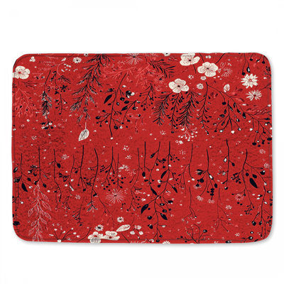 Tapis de bain floral