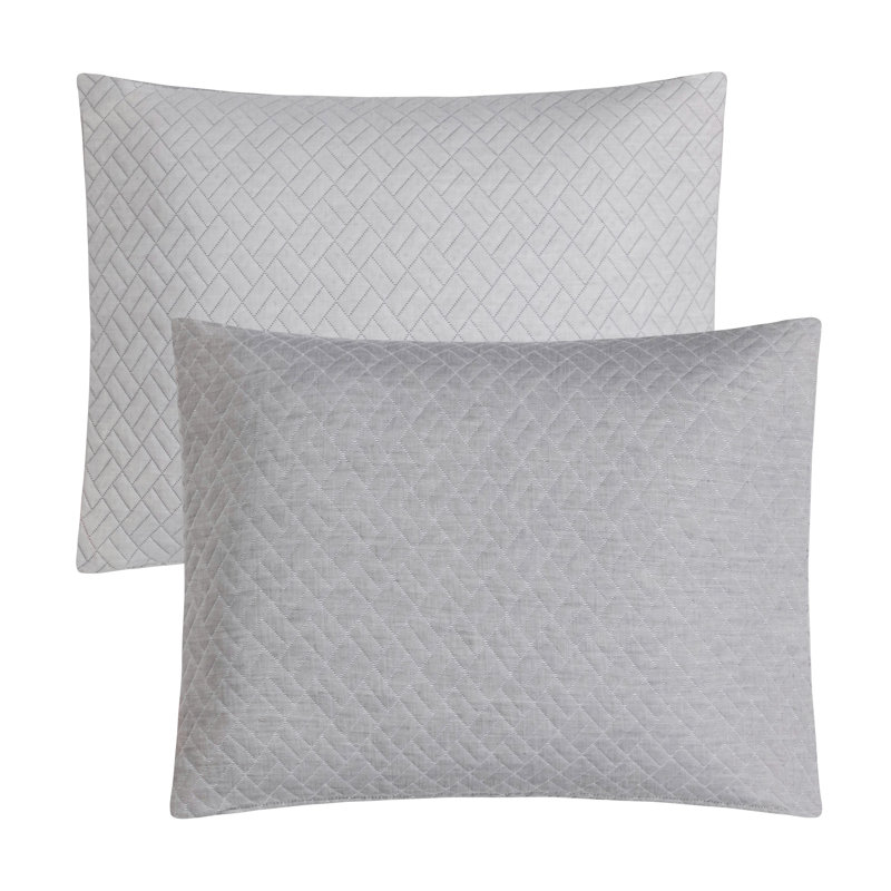 Savannah 100% Cotton Sham, Granite/Ash, Standard