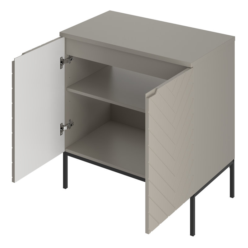 Arfon Frame Mounted Bathroom Storage Furniture Set, Natural/Black