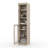 100% Solid Wood 16.5" Bathroom Storage Cabinet with Clear Glass Doors and Adjustable Shelves-1922966059
