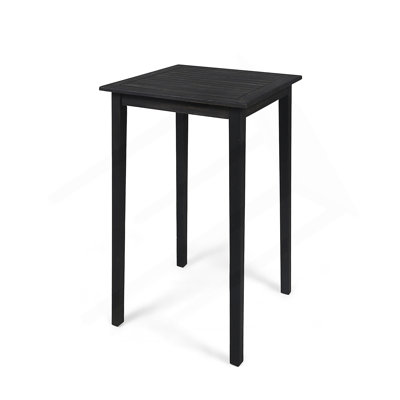 Outdoor Minimalist Acacia Wood Square Bar Table