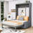 Anell Multifunctional Murphy Bed with Storage Converts to Sofa-1255793803