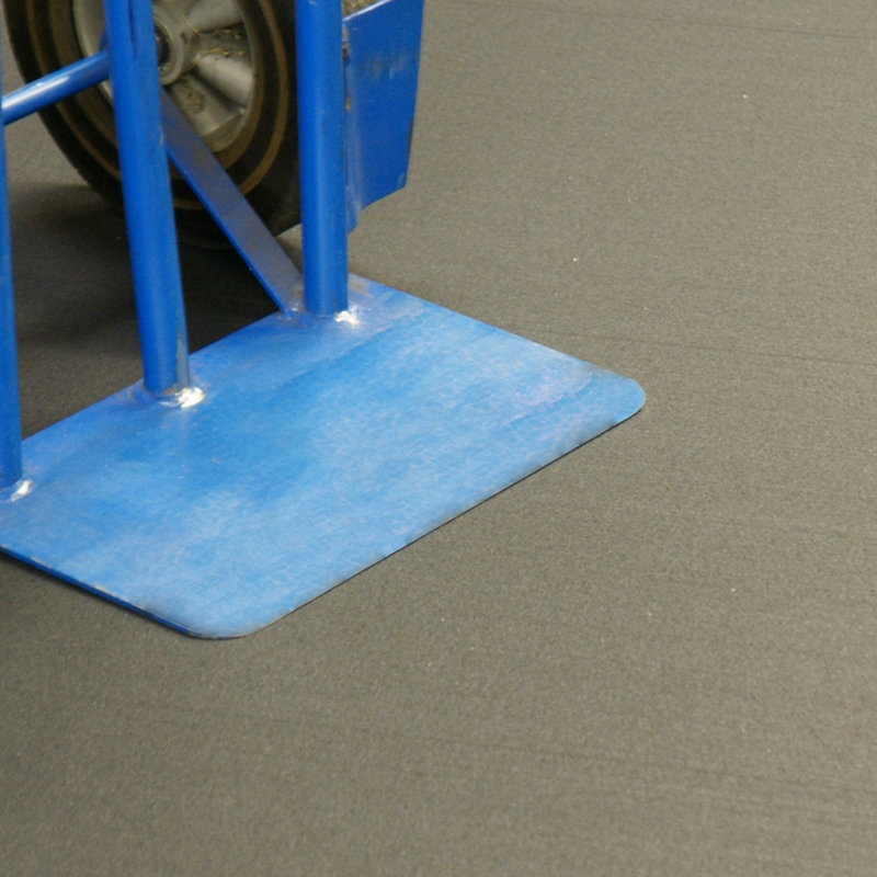 Black 96" x 48" Recycled Rubber Flooring Mat