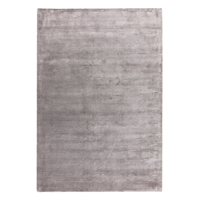 Tollette Hand-Woven Silky Silver Area Rug, Rectangle 120 x 180cm
