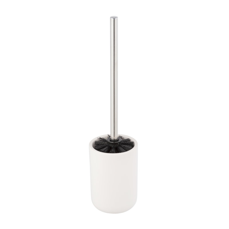 Gunderson 17 Stories, Mod. Olinda, Ceramic Bathroom Accessory Free-Standing Toilet Brush and Holder, White