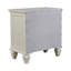 3 table de chevet blanche avec plateau coulissant - Crème idéale pour le rangement dans la chambre à coucher