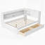 Lit de jour en bois avec tablettes de rangement, USB, DEL et 2 tiroirs-1480838662