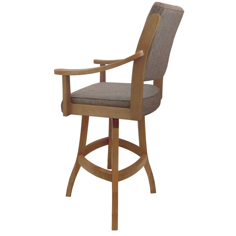 Haroldene Solid Wood Extra Tall Stool - Basin Beige - Natural, Natural, Counter Stool (26" Seat Height)