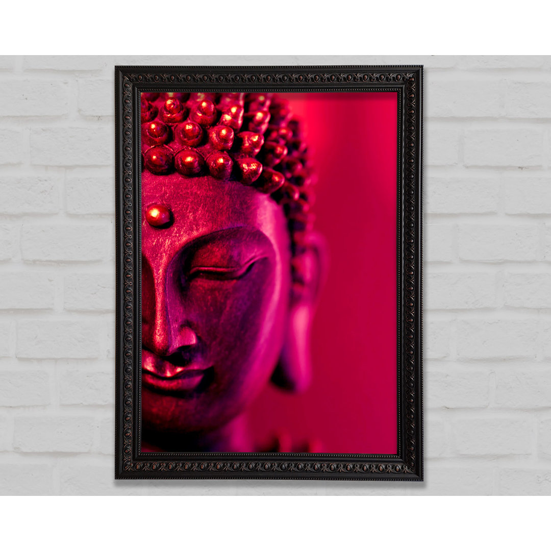 Buddha Face Pink - Einzelner Bilderrahmen Kunstdrucke