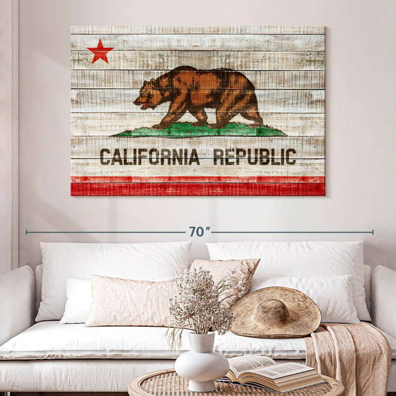 Drapeau californien Borges, H 34 po x l 51 po