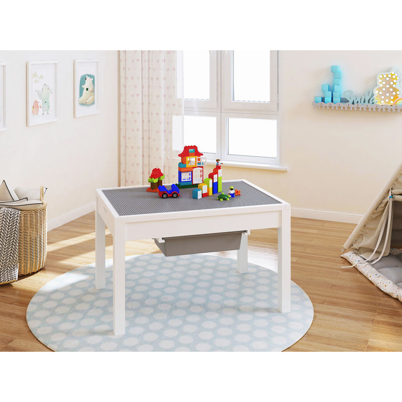 Chama Kids Play Or Activity Table, Gray/White