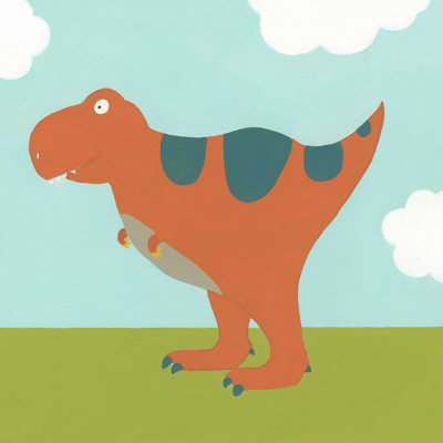 " Playtime Dino I " by June Erica Vess Painting Print