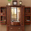 Armoire à bijoux rectangulaire marron + bois manufacturé + métaux