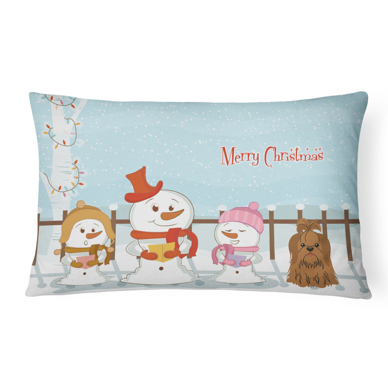 Coussin lombaire intérieur / extérieur Merry Christmas, Chocolat