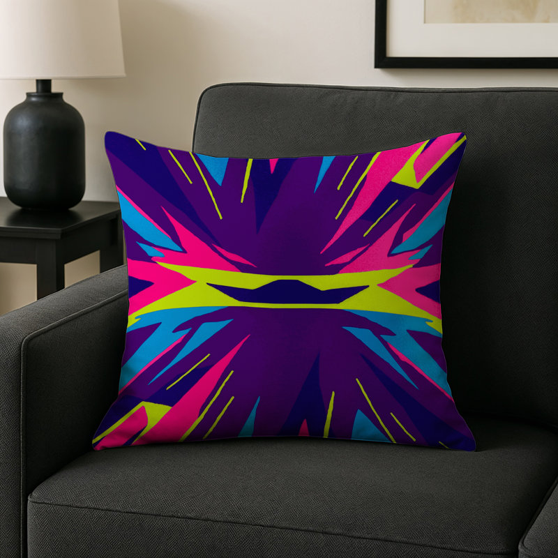 Neon Shadows Indoor And Outdoor Throw Pillow, Square 20"