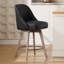Tabouret de comptoir pivotant 26 po avec structure en bois massif Klayden-725331499