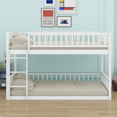 Bunk Bed With Ladder And Guardrails