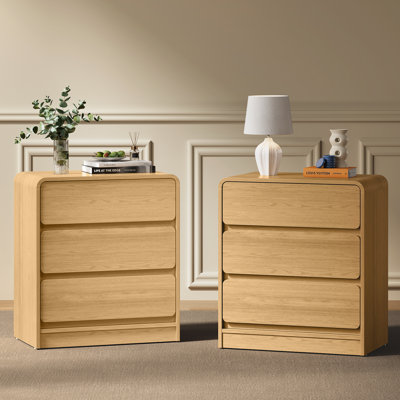 3-Drawer Nightstand Set Of 2