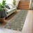 Washable Hallway Runner Rug - Kitchen Rugs Ultra Soft Entryway Rug Runner Vintage Floral Floor Mat Non-Slip Low Pile Indoor Farmhouse Carpet for Bathroom Living Room Bedroom (Green)-1470369581
