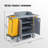 60" Multifunctional Housekeeping Hotel Cart Janitorial Cart With Locking