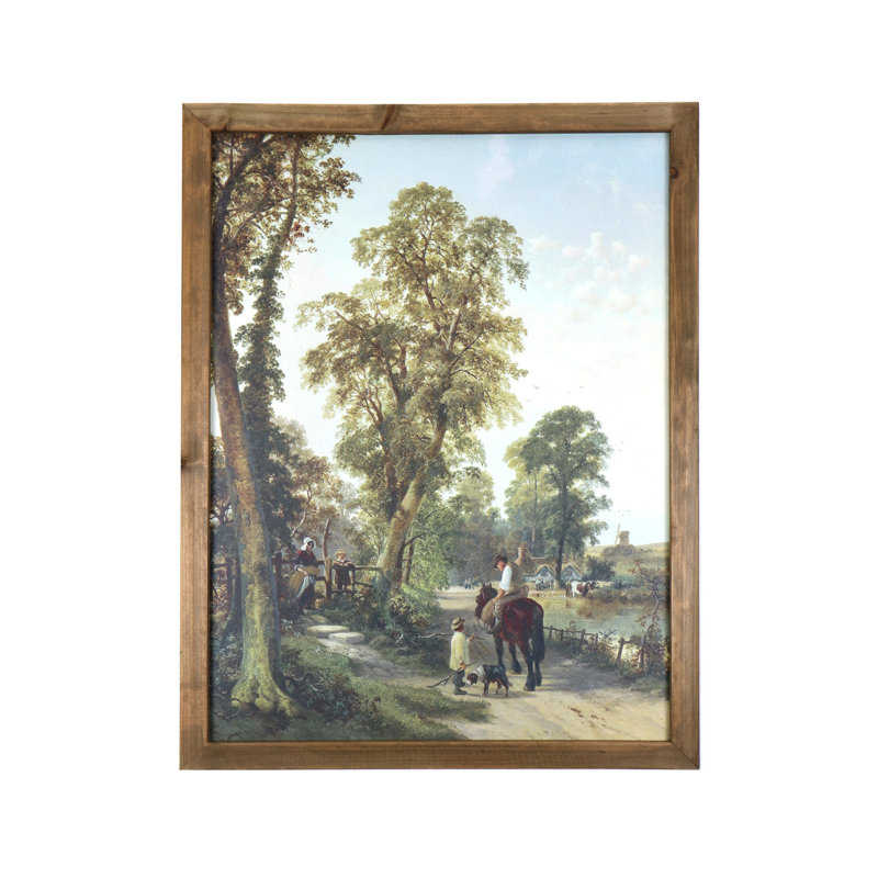 Art encadré en bois 24 "x 19"