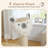Alpaca-shaped cat tree with sisal scratching posts and spring balls