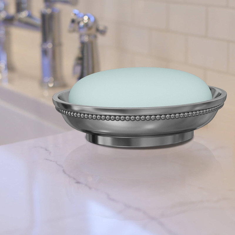 Porte-savon Oneita pour comptoir de salle de bain, douche et cuisine | Finition brillante