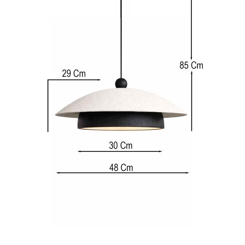 Lustre, H 20,47 po x l 20,47 po x P 9,06 po, Black, Noir, 1 niveau, Une lumière, 146 V