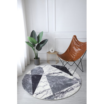 Tapis gris abstrait Xaime