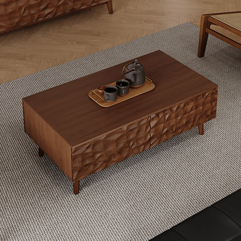 Solid wood multi-functional creative tea table, 17.72" H x 47.24" L x 23.62" W