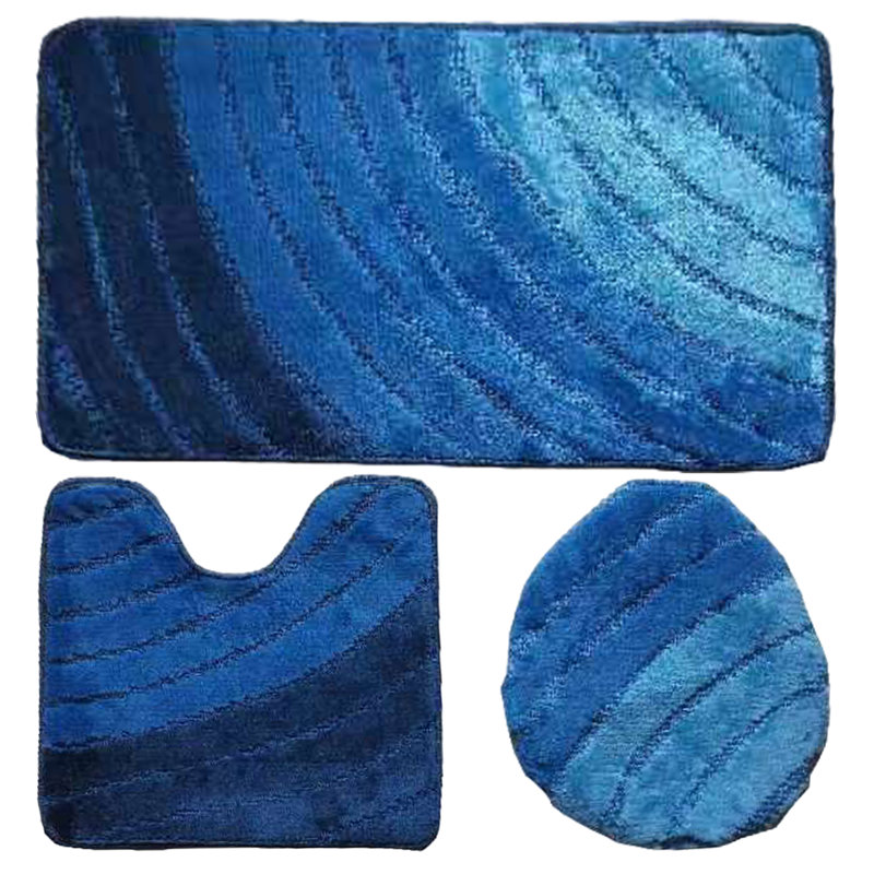 Crestside Non-Slip Bath Rug, Galaxy Royal Blue