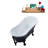 63" Streamline Clawfoot Soaking Acrylic Bathtub With Drain, Clawfeet, and Bamboo Tray-66367527-76674073