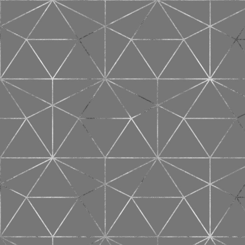 Graphic Quartz 27' L x 25" W Wallpaper Roll, Grey/Silver Leaf