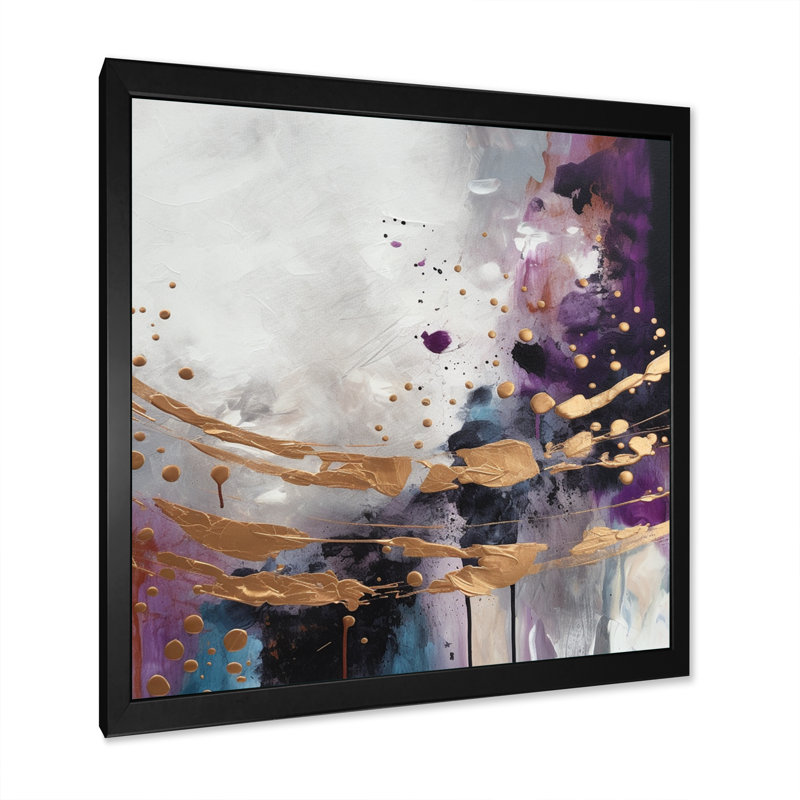 «Bold Circles And Marble Fusion IV», art mural abstrait en marbre, salon, Cadre photo noir, H 16 po x l 16 po x P 1 po